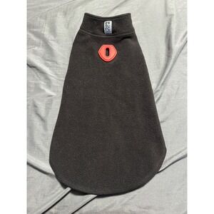 RC Pets Black Fleece Dog Sweater Pullover Red Stitching Size 16
